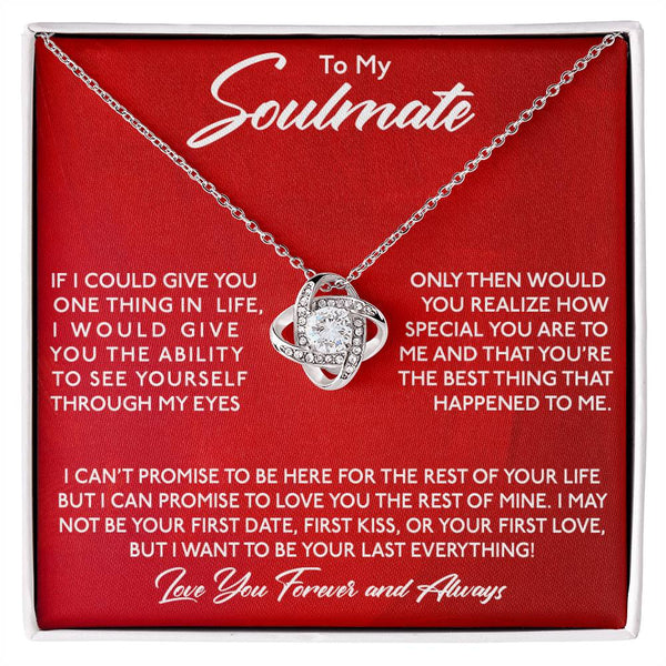 To My Soulmate | You Are Special To Me | Love Knot Necklace