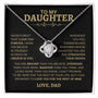 To My Daughter | Never Forget That I Love You | Love Knot Necklace