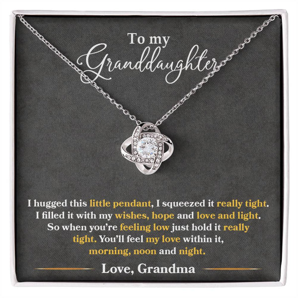 To My Granddaughter | Love Grandma | Love Knot Necklace