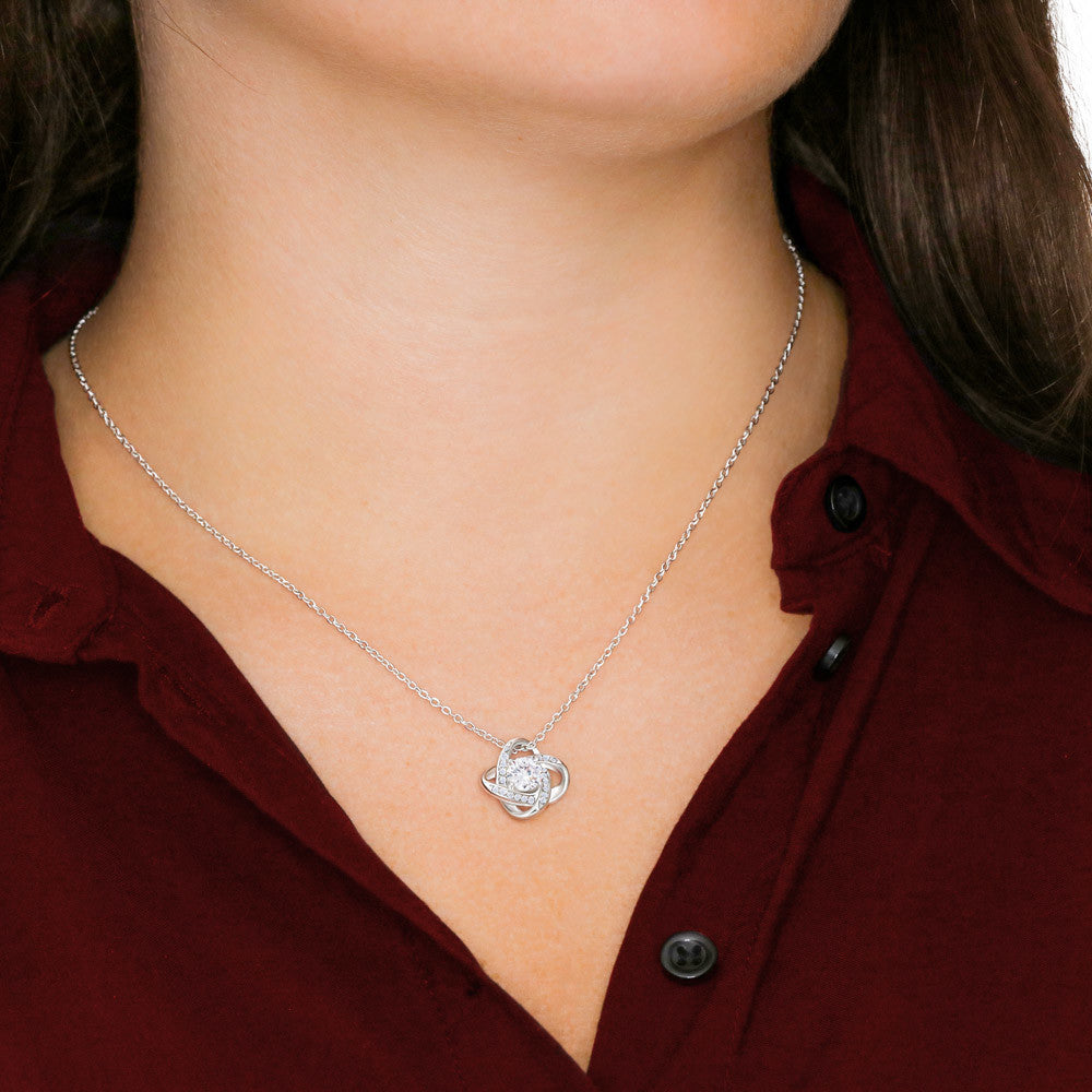 To My Firefighter Wife | I Fell In Love With You | Love Knot Necklace