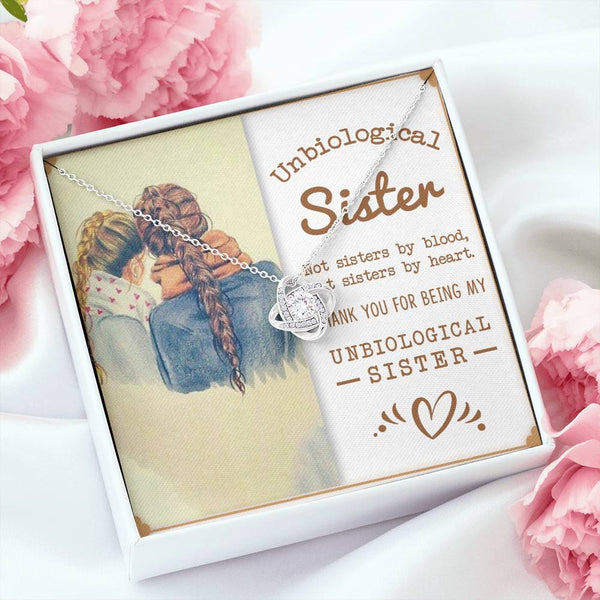 To My Unbiological Sister | Sisters By Heart | Love Knot Necklace