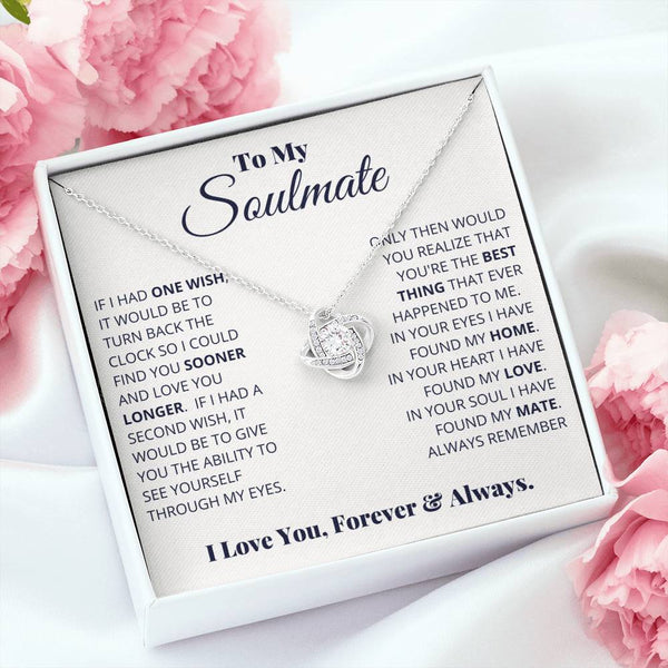 To My Soulmate | Love You Forever & Always |  Love Knot Necklace
