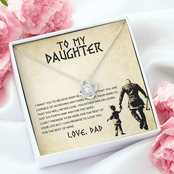 To My Daughter | Love Dad | Love Knot Necklace