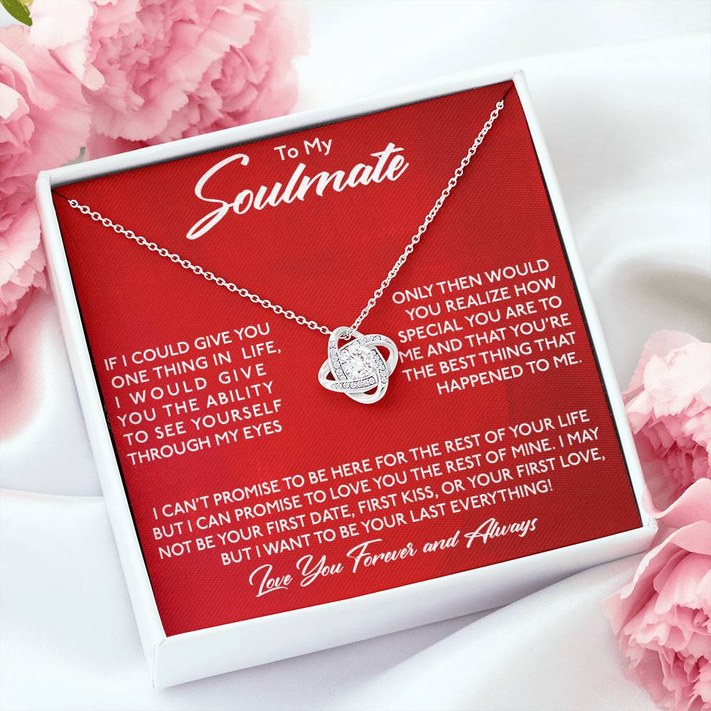To My Soulmate | You Are Special To Me | Love Knot Necklace