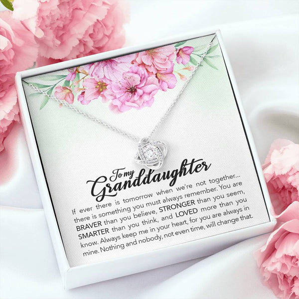 To My Granddaughter | Always Remember | Love Knot Necklace