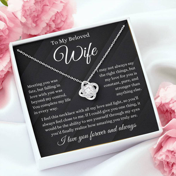 To My Wife | Falling In Love With You | Love Knot Necklace