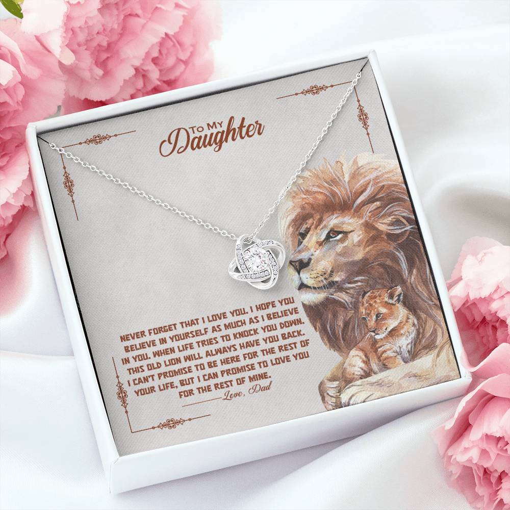 To My Daughter | Love Dad |  Love Knot Necklace