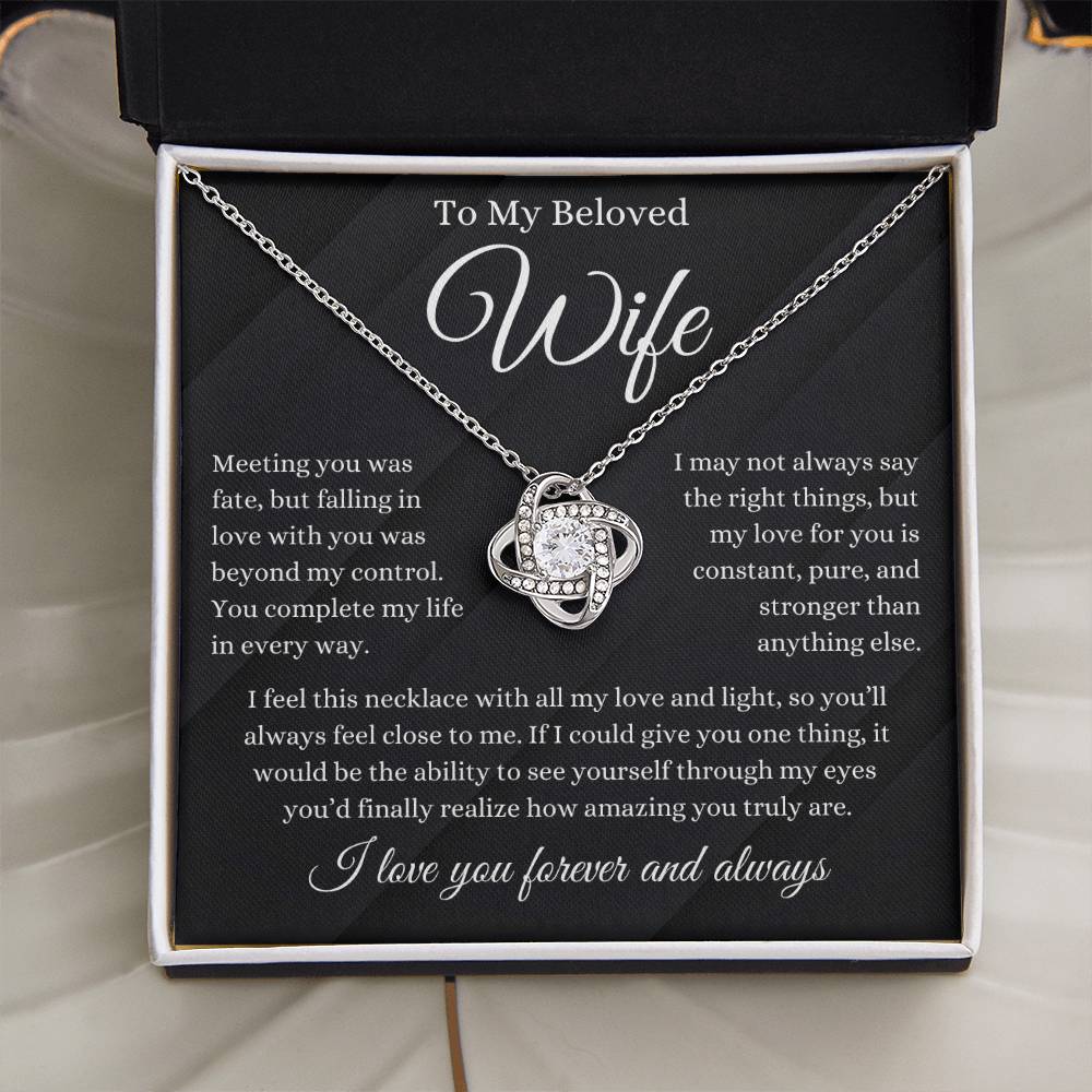 To My Wife | Falling In Love With You | Love Knot Necklace