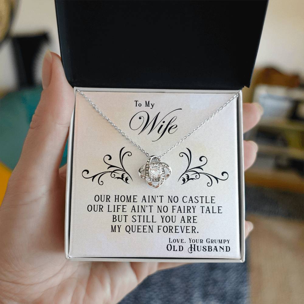 To My Wife | From Grumpy Old Husband | Love Knot Necklace