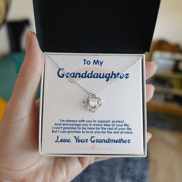 To My Granddaughter | Love Your Grandmother | Love Knot Necklace