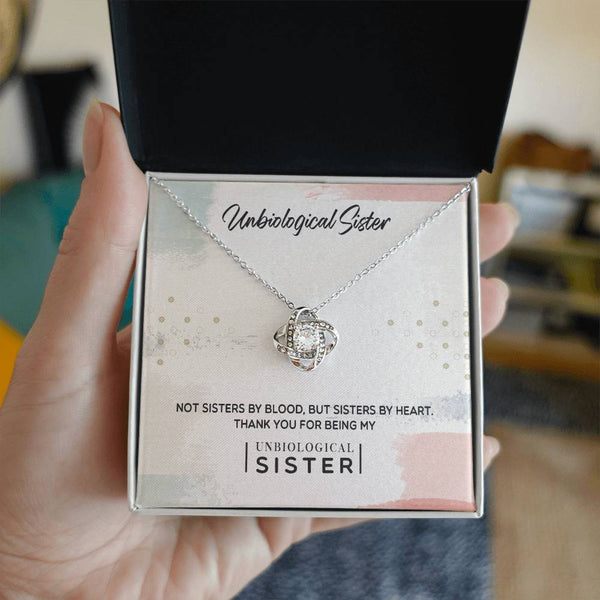 To My Unbiological Sister | Sisters By Heart | Love Knot Necklace