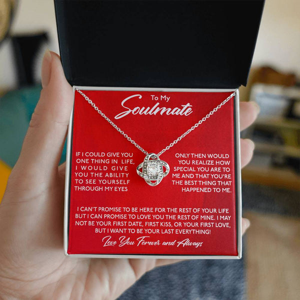 To My Soulmate | You Are Special To Me | Love Knot Necklace