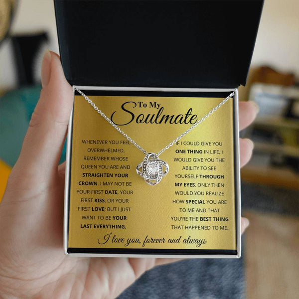 To My Soulmate | I Love You Forever And Always | Love Knot Necklace