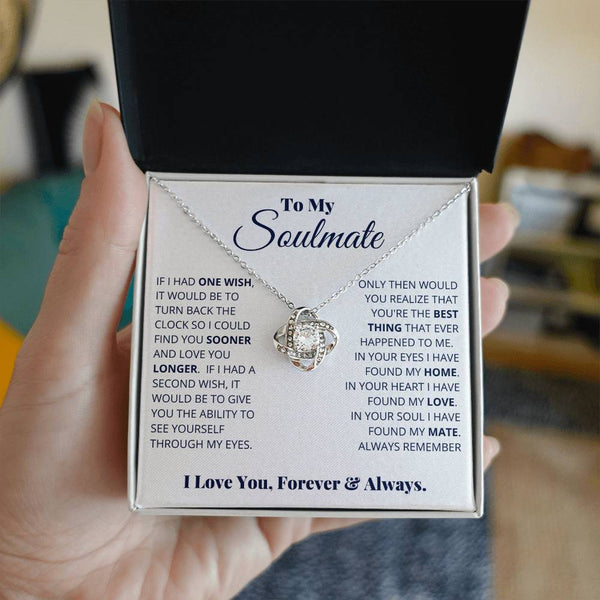 To My Soulmate | Love You Forever & Always |  Love Knot Necklace
