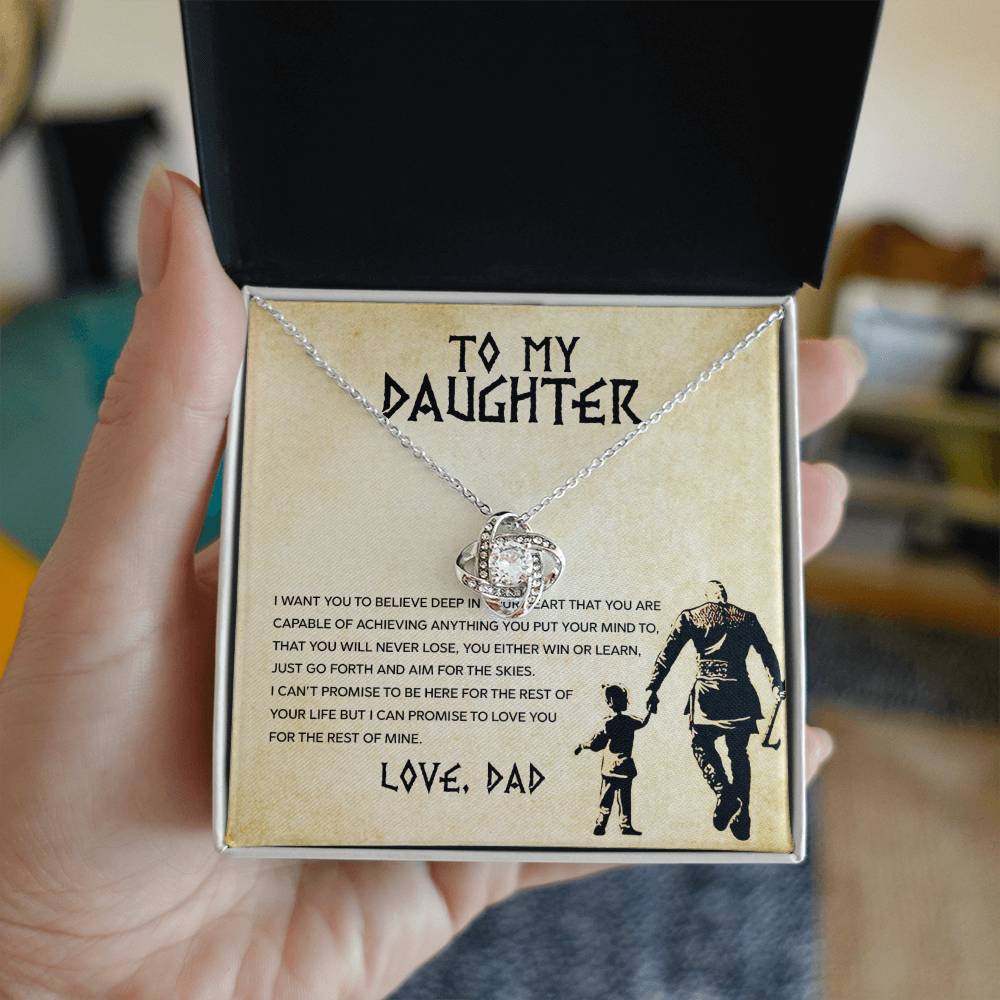 To My Daughter | Love Dad | Love Knot Necklace