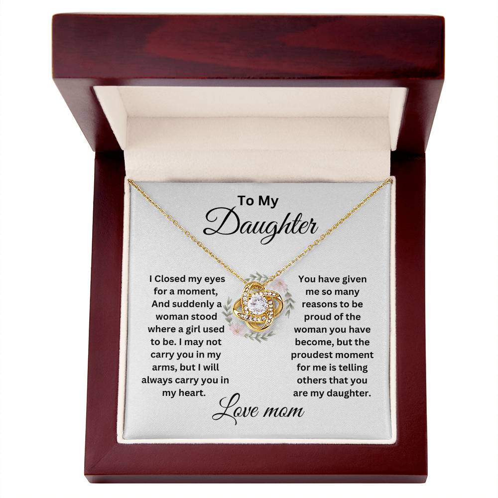 To My Daughter | Love Knot Neclace