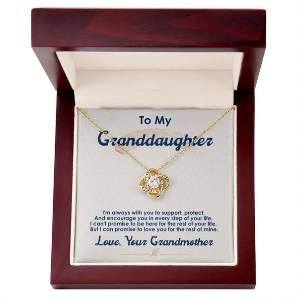 To My Granddaughter | Love Your Grandmother | Love Knot Necklace