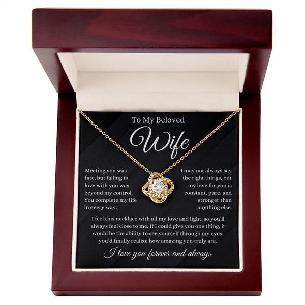 To My Wife | Falling In Love With You | Love Knot Necklace