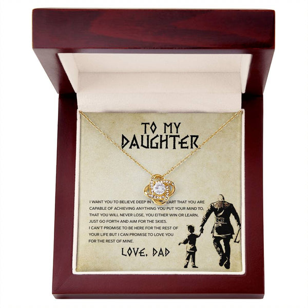 To My Daughter | Love Dad | Love Knot Necklace