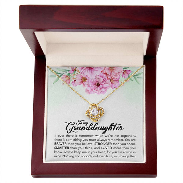 To My Granddaughter | Always Remember | Love Knot Necklace