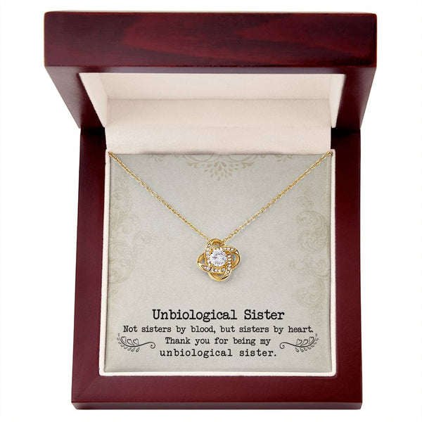 To My Unbiological Sister | Sister By Heart | Love Knot Necklace
