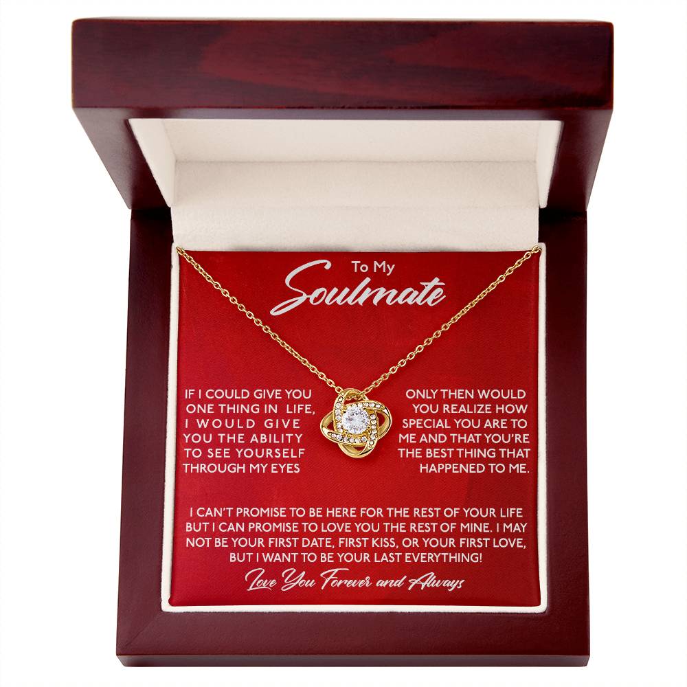 To My Soulmate | You Are Special To Me | Love Knot Necklace