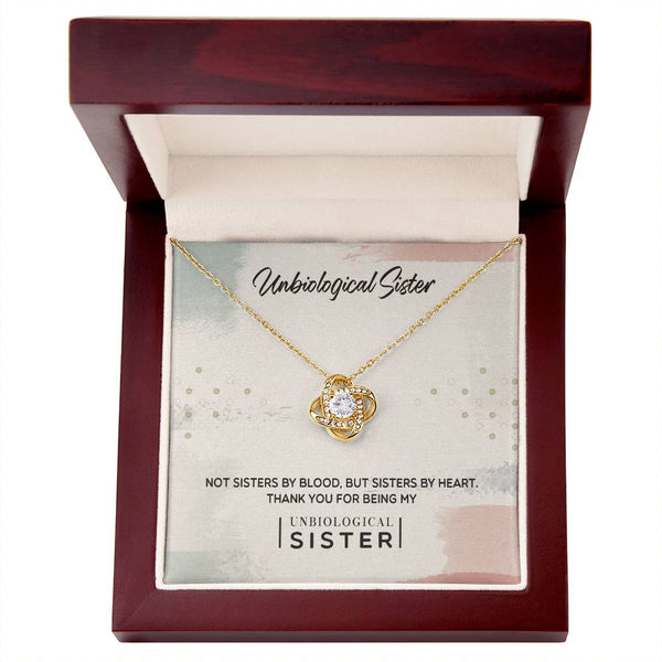 To My Unbiological Sister | Sisters By Heart | Love Knot Necklace