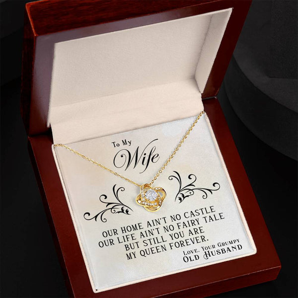 To My Wife | From Grumpy Old Husband | Love Knot Necklace