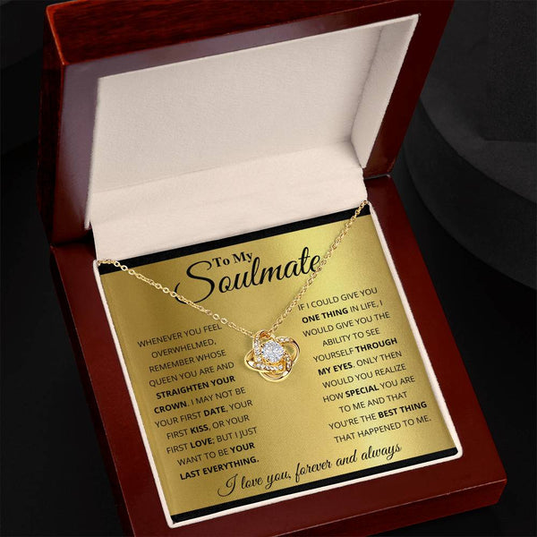 To My Soulmate | I Love You Forever And Always | Love Knot Necklace