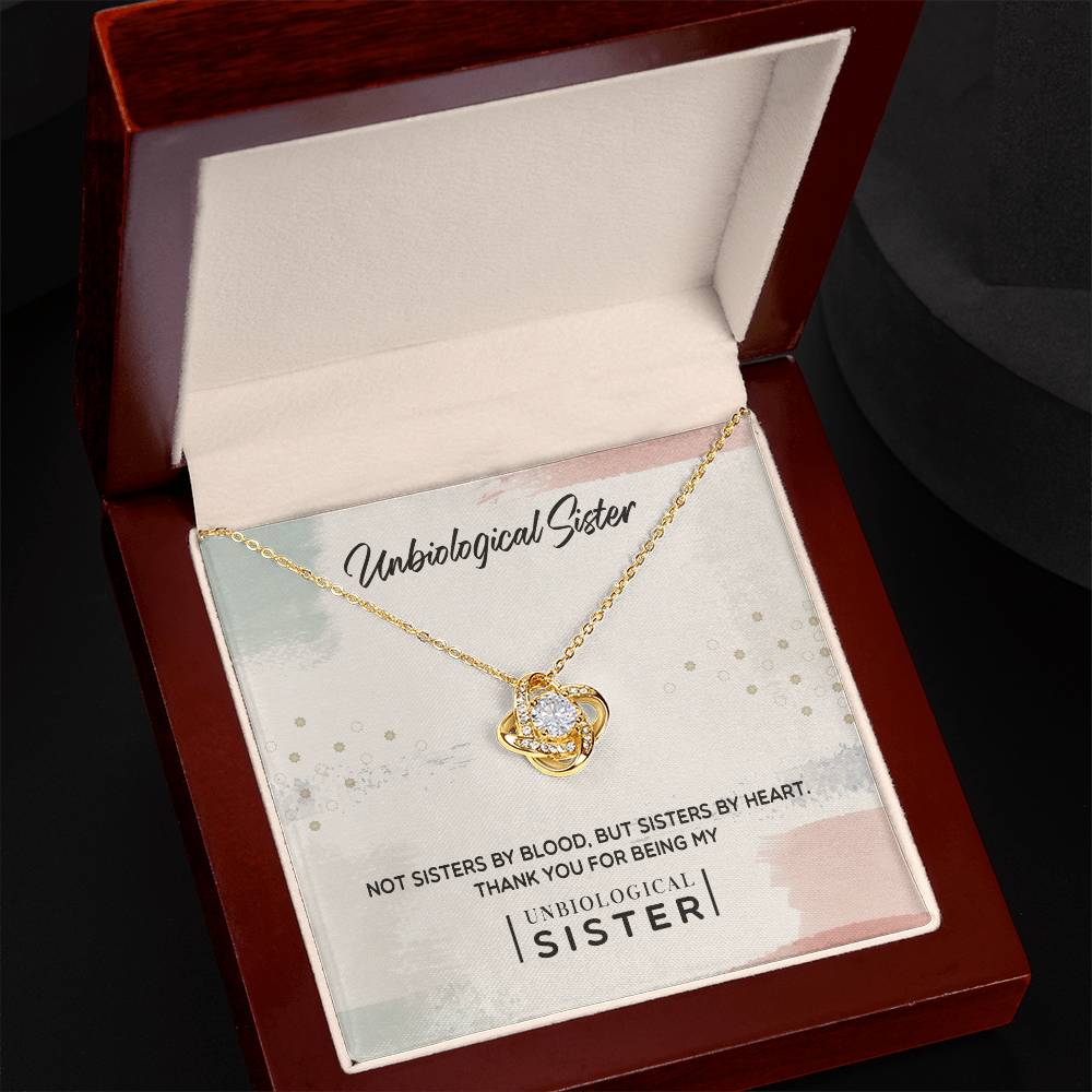To My Unbiological Sister | Sisters By Heart | Love Knot Necklace