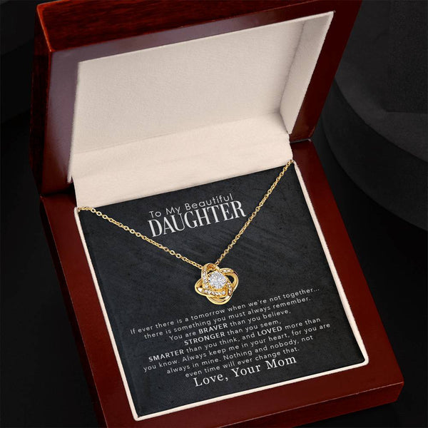 To My Beautiful Daughter | Love Your Mom | Love Knot Necklace