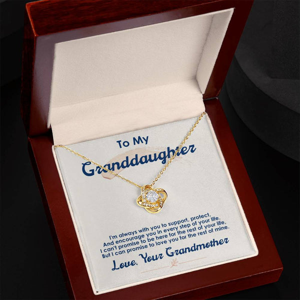 To My Granddaughter | Love Your Grandmother | Love Knot Necklace