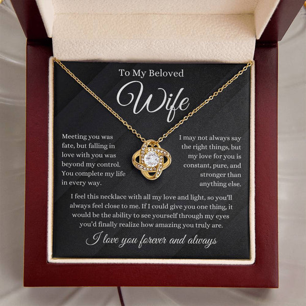 To My Wife | Falling In Love With You | Love Knot Necklace