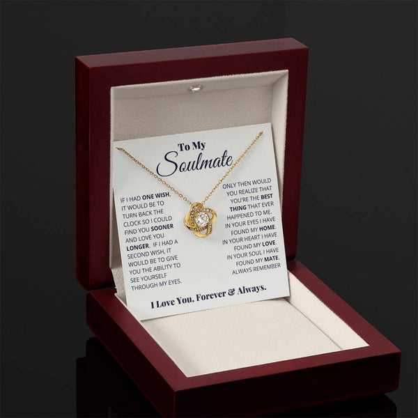 To My Soulmate | Love You Forever & Always |  Love Knot Necklace