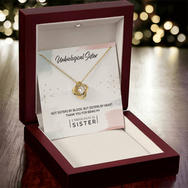 To My Unbiological Sister | Sisters By Heart | Love Knot Necklace
