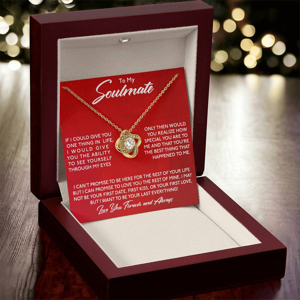 To My Soulmate | You Are Special To Me | Love Knot Necklace