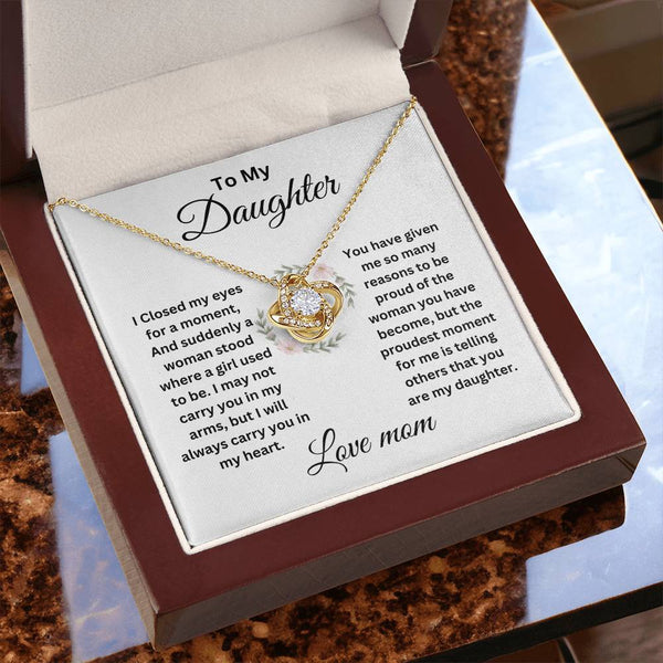 To My Daughter | Love Knot Neclace