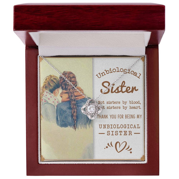 To My Unbiological Sister | Sisters By Heart | Love Knot Necklace