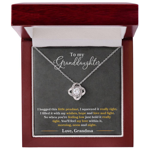 To My Granddaughter | Love Grandma | Love Knot Necklace