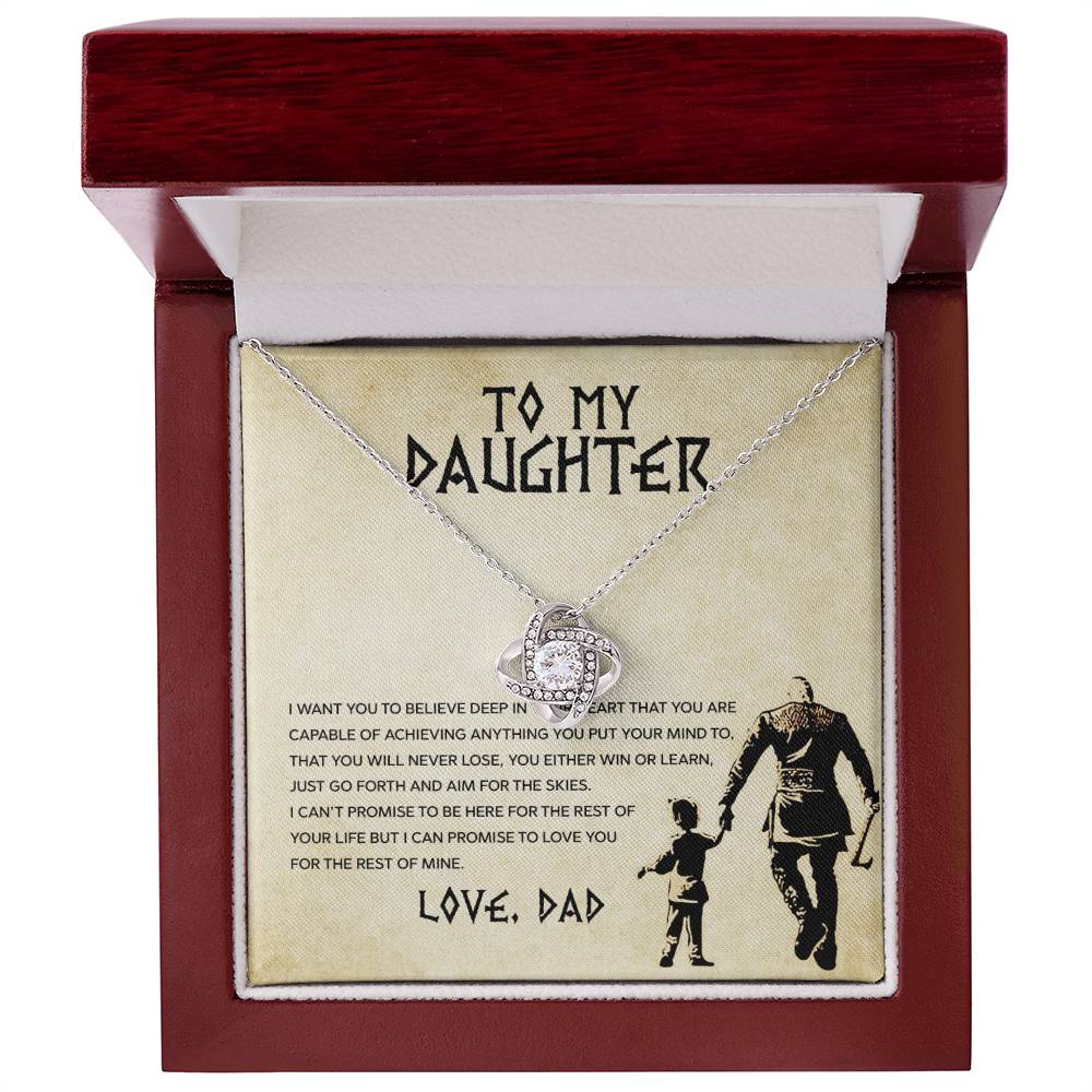 To My Daughter | Love Dad | Love Knot Necklace