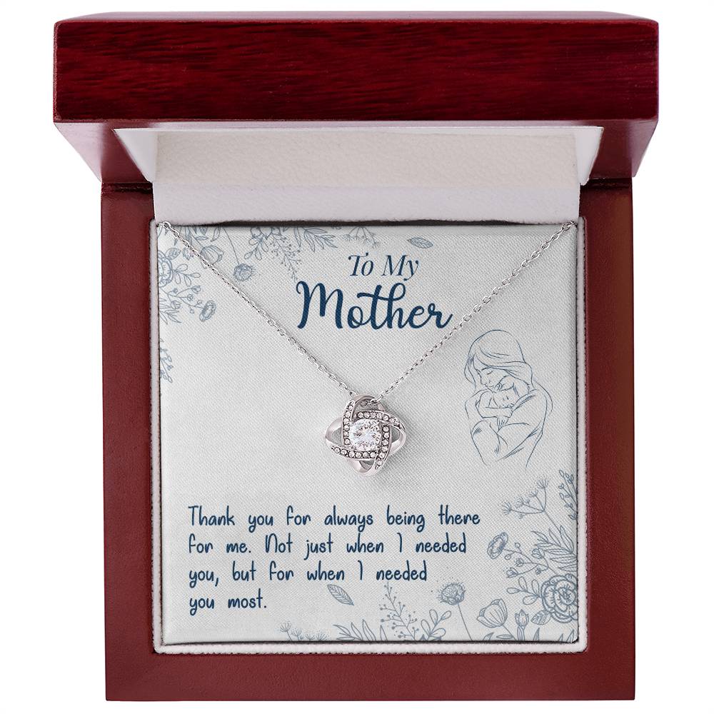 To My Mother | Thank You For Always Being There |  Love Knot Necklace