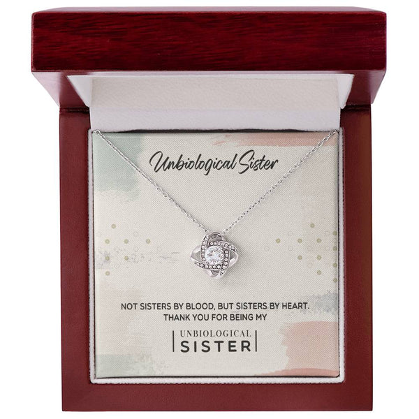 To My Unbiological Sister | Sisters By Heart | Love Knot Necklace