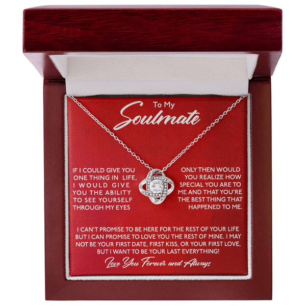 To My Soulmate | You Are Special To Me | Love Knot Necklace