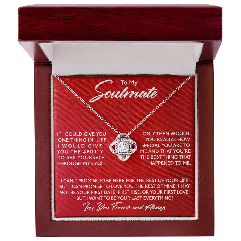 To My Soulmate | You Are Special To Me | Love Knot Necklace