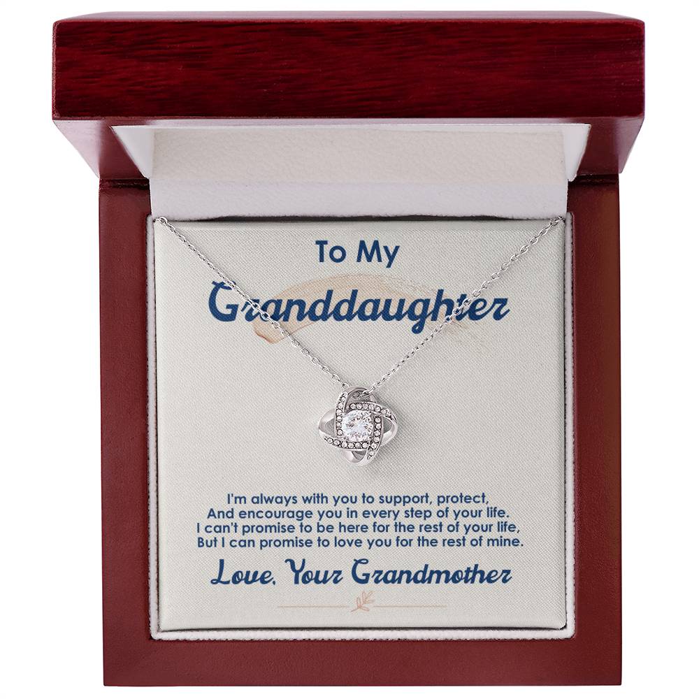 To My Granddaughter | Love Your Grandmother | Love Knot Necklace