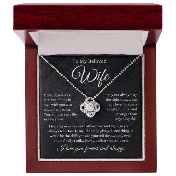 To My Wife | Falling In Love With You | Love Knot Necklace