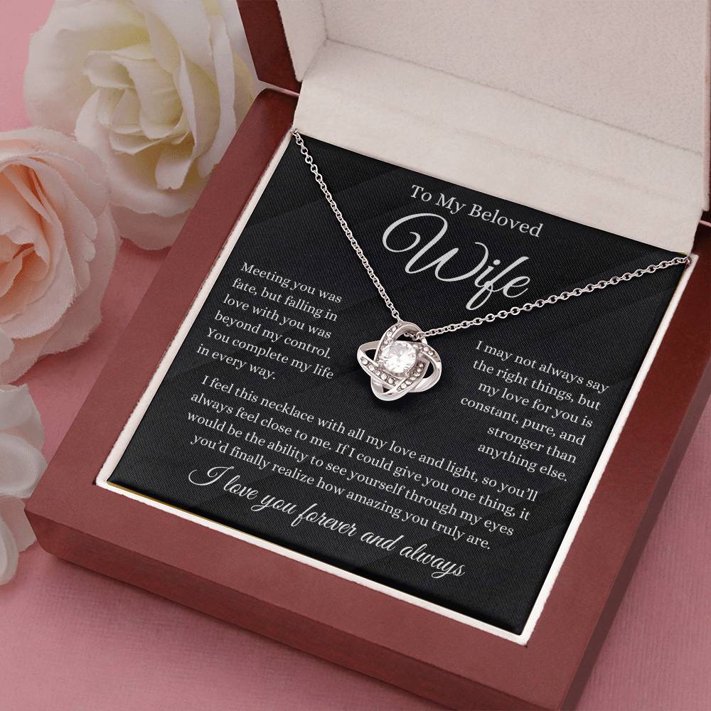 To My Wife | Falling In Love With You | Love Knot Necklace