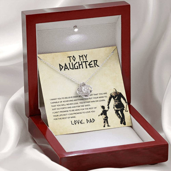 To My Daughter | Love Dad | Love Knot Necklace