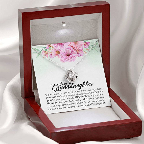 To My Granddaughter | Always Remember | Love Knot Necklace