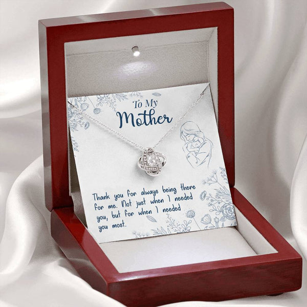 To My Mother | Thank You For Always Being There |  Love Knot Necklace